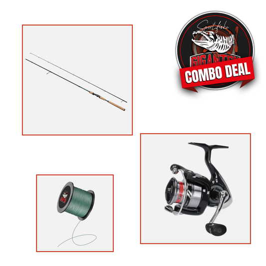 Havsöringscombo (intro): Abu Garcia Orra Seatrout 902M 10-30g, 2-del + Daiwa RX LT 3000-C, Haspel (inkl påspolad flätlina)