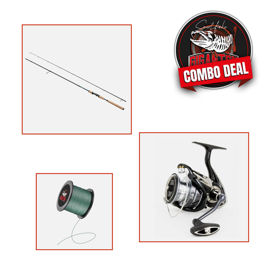 Havsöringscombo: Abu Garcia Orra Seatrout 902M 10-30g, 2-del + Daiwa 18 Ninja LT Black Silver 3000-C, Haspel, Haspel (inkl påspolad flätlina)