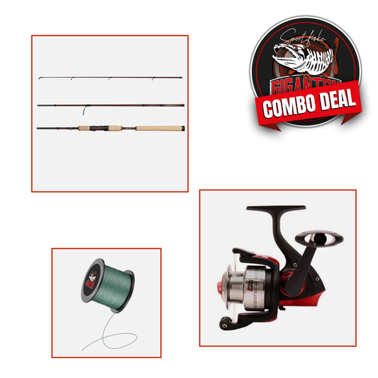 UL-kit: Abu Garcia TORMENTOR2 Travel 603L 6' 4-12g 3-del + Cardinal 51FD, Haspel (inkl påspolad flätlina)