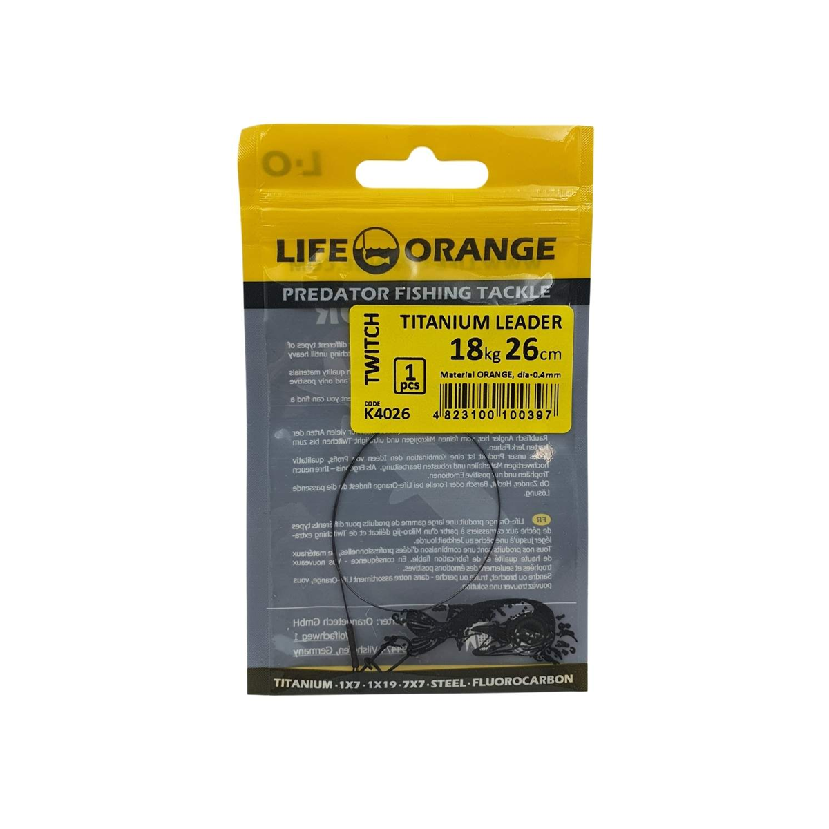 LIFE-ORANGE Leader Titanium Tafs, 1-pack