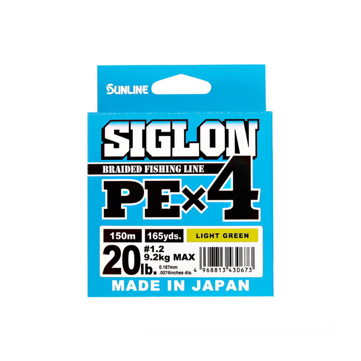 Sunline Siglon PE x4 Braid, Light Green 150m