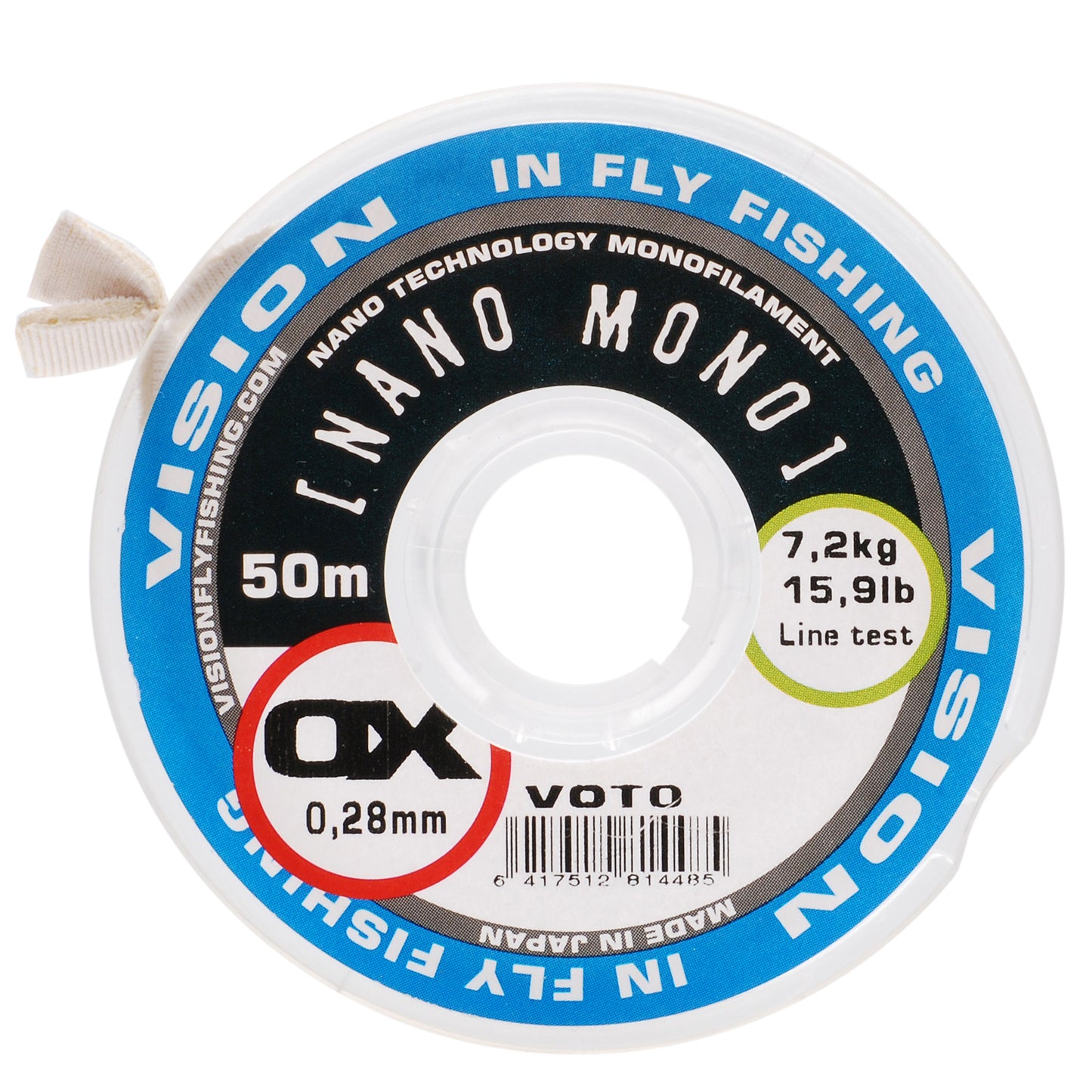 Vision Nano Mono Tippet Tafsmaterial 50 meter