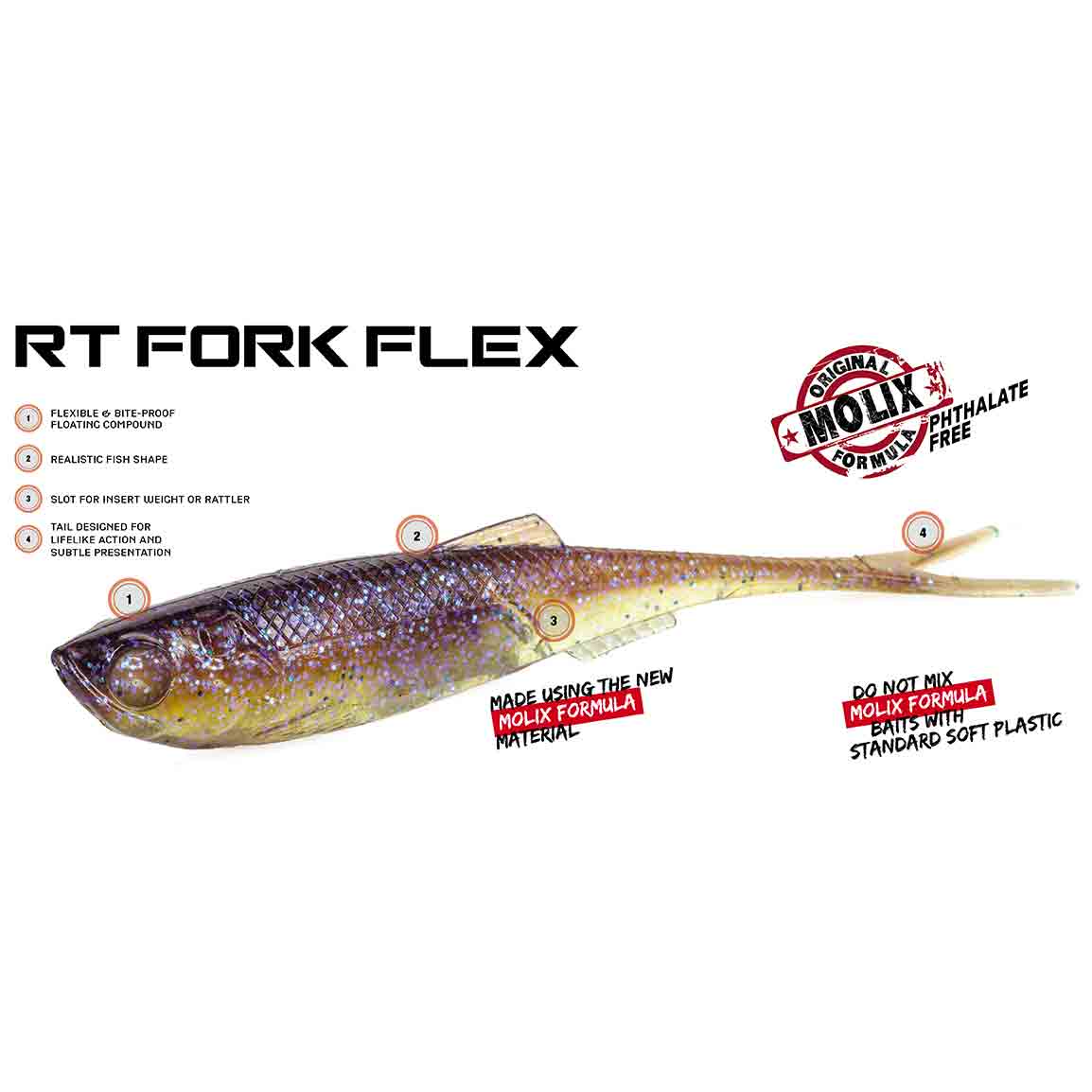 Molix RT Fork Flex 10cm 4' (4-pack)