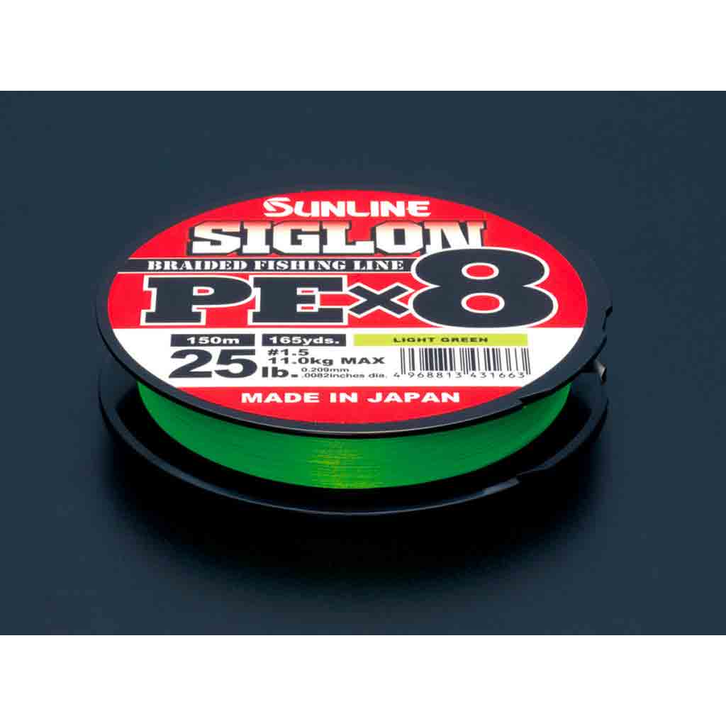 Sunline Siglon PE X8 Braid, Light Green 150m